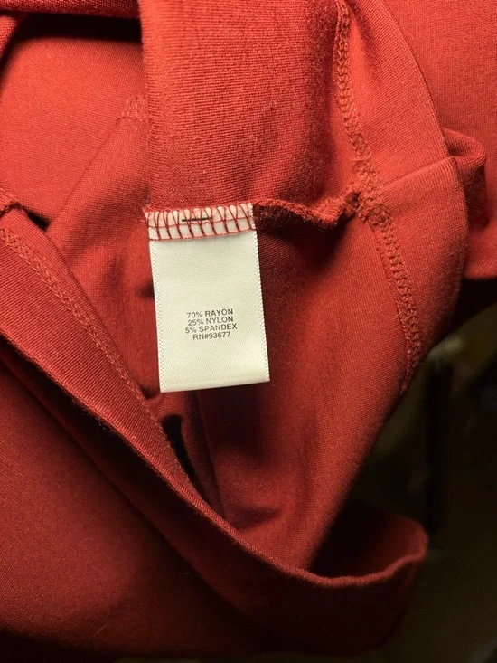 Liz Claiborne Deep Orange Pencil Skirt Size M - Picture 3 of 5